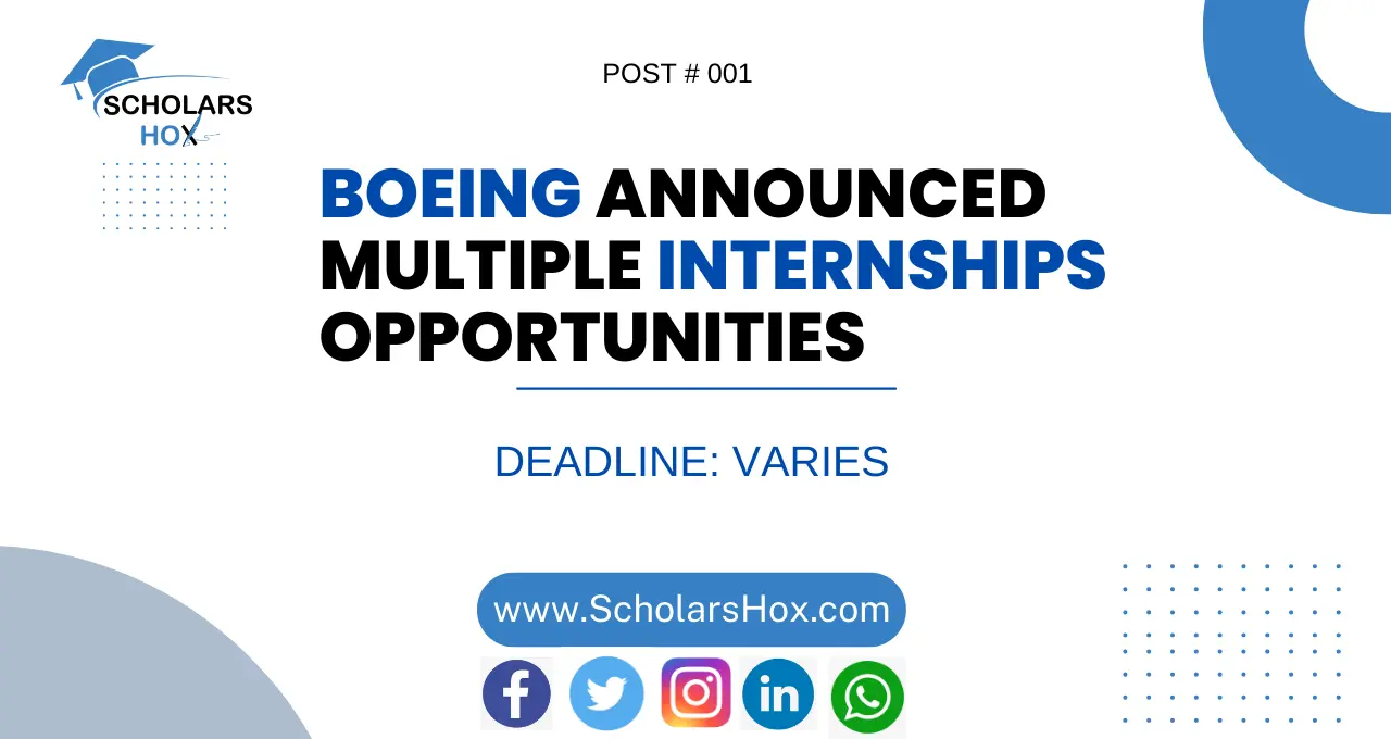 The Boeing Internship Program Fully Funded ScholarsHox