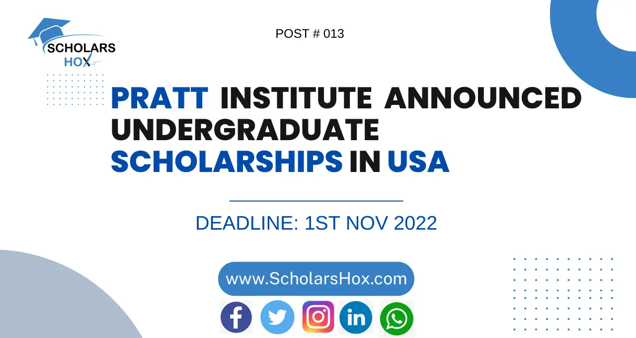 Pratt Institute International Scholarships 2023