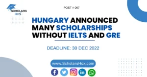 Hungary Scholarships for International Students Without IELTS